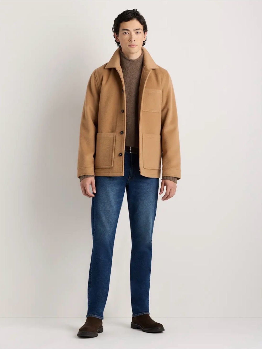 Quince Wool Cashmere Chore Jacket Medium Caramel New with tags